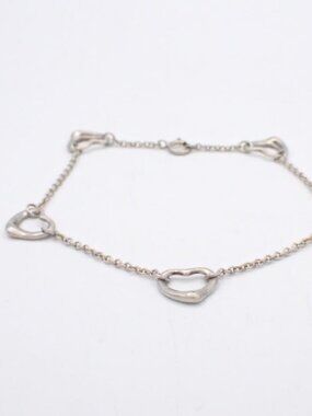 Tiffany & Co. Elsa Peretti Open Heart Bracelet 925 7"